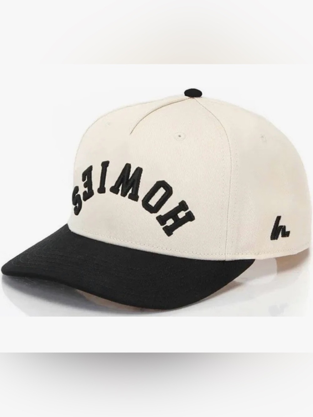 Howies Hockey Two-Tone Backhand Lid Hat - Cream and Black